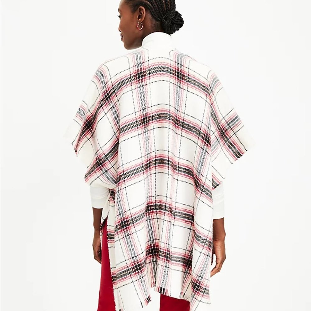 LOFT Plaid Wrap - Picture 3 of 6